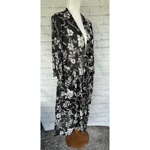 Women's Siren Lily Summer Long Flowy Sheer Kimono Cardigan Cover-up Size 1X